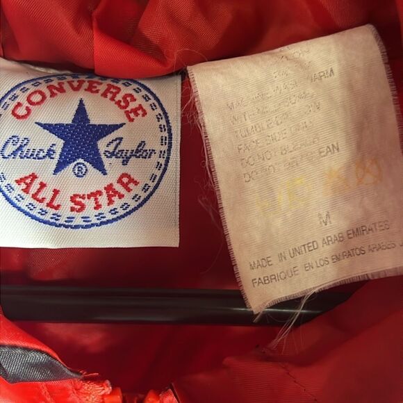 🔥 True Vintage CONVERSE ALL-STAR Chuck Taylor Jacket Nylon Mesh Lined Full Zip - Picture 10 of 10
